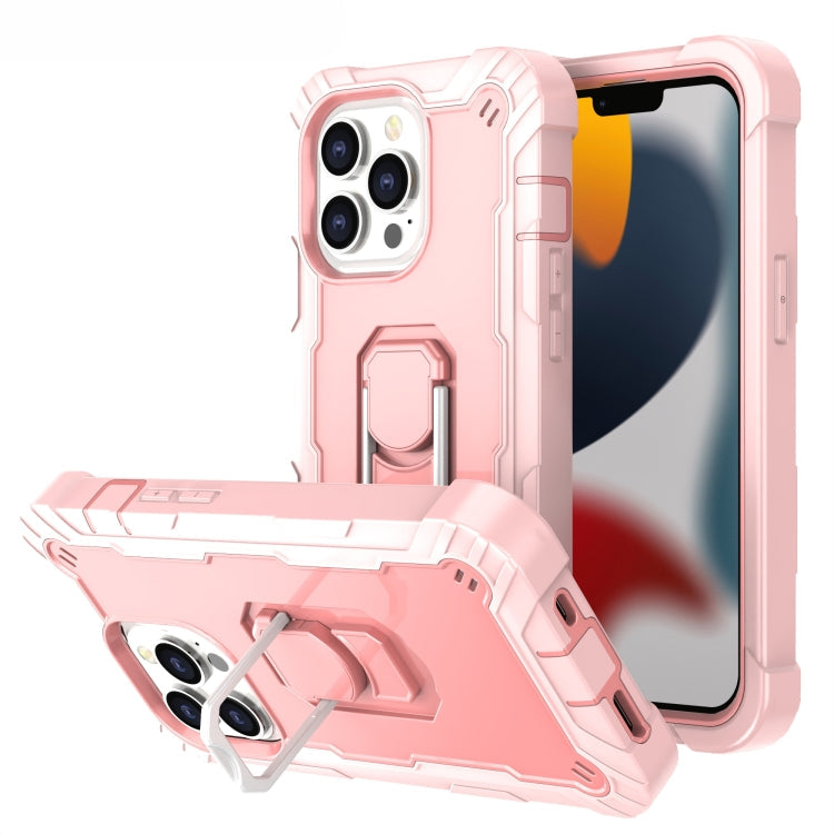 PC + Rubber 3-layers Shockproof Protective Case with Rotating Holder, For iPhone 13 Pro, For iPhone 13 Pro Max
