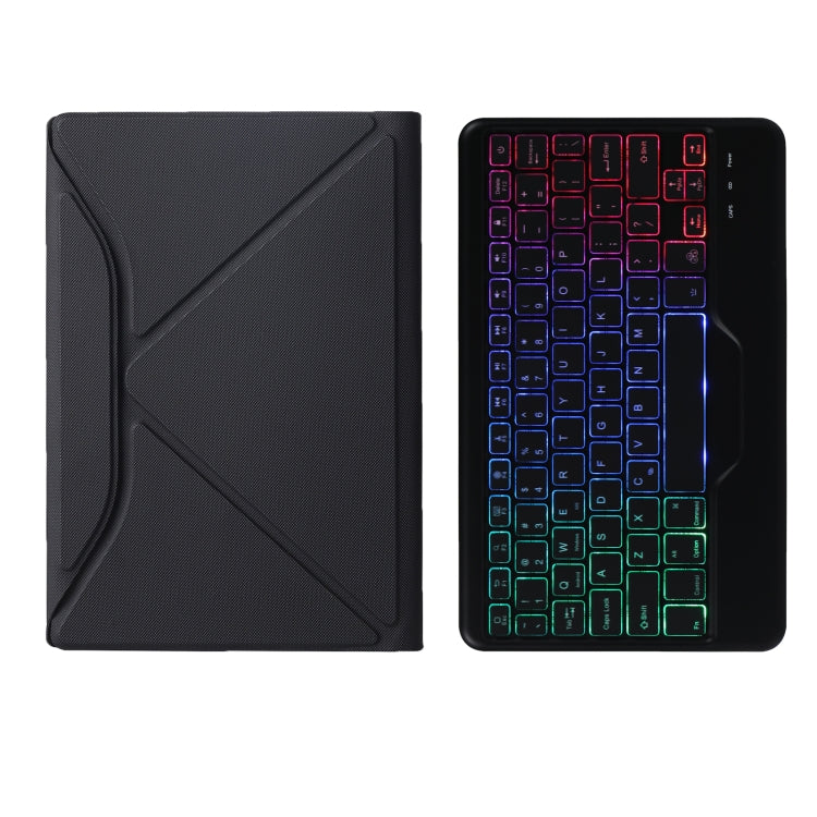 BM10S Backlight Edition Diamond Texture Detachable Bluetooth Keyboard Leather Case with Pen Slot & Triangular Back Support, For Lenovo Smart Tab M10 HPD Plus TB-X606F 10.3 inch, For Lenovo Pad Plus 11 inch TB-J607F / Tab P11 11 inch TB-J606F           ...