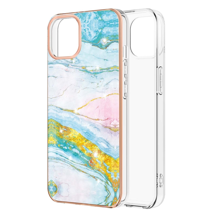 Electroplating Marble Pattern Dual-side IMD TPU Shockproof Case, For iPhone 13 mini, For iPhone 13, For iPhone 13 Pro, For iPhone 13 Pro Max