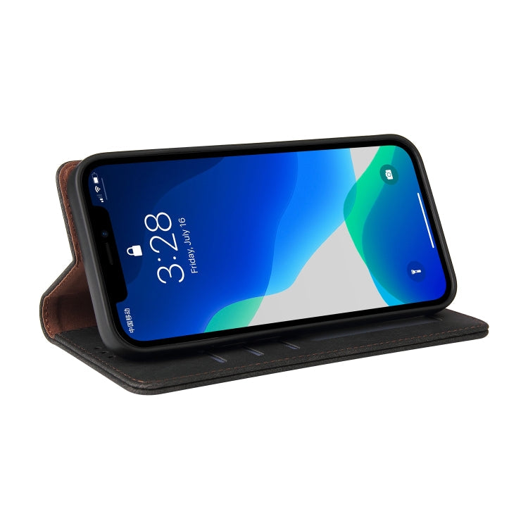 Simple Suction Closure Horizontal Flip Leather Case with Holder & Card Slot & Wallet, For iPhone 13 Pro Max, For iPhone 13 Pro, For iPhone 13, For iPhone 13 mini, For iPhone 12 Pro Max, For iPhone 12 / 12 Pro