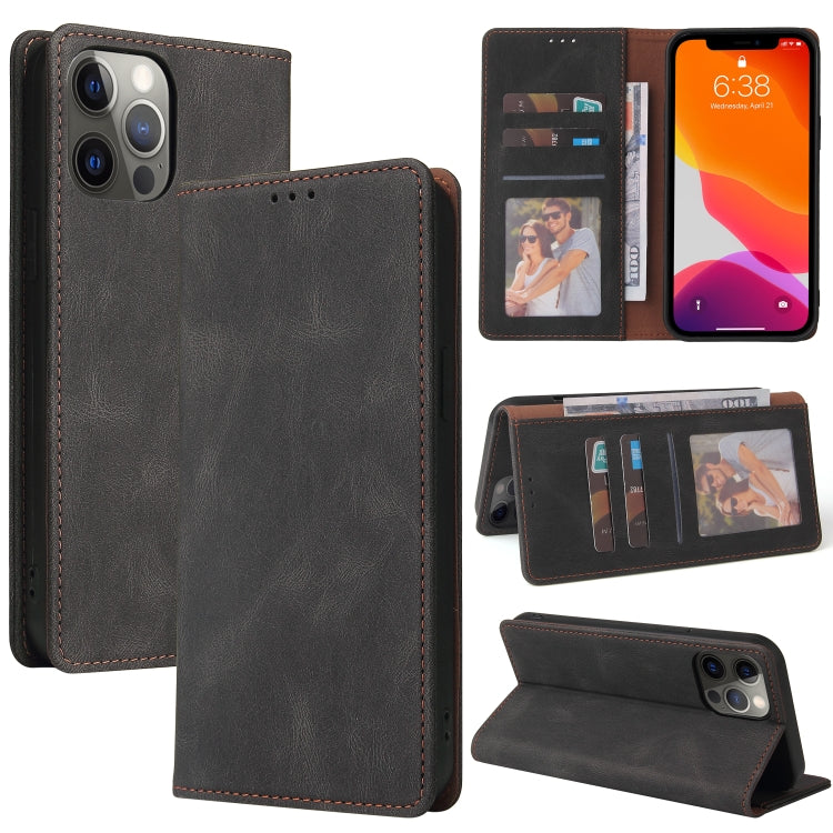 Simple Suction Closure Horizontal Flip Leather Case with Holder & Card Slot & Wallet, For iPhone 13 Pro Max, For iPhone 13 Pro, For iPhone 13, For iPhone 13 mini, For iPhone 12 Pro Max, For iPhone 12 / 12 Pro