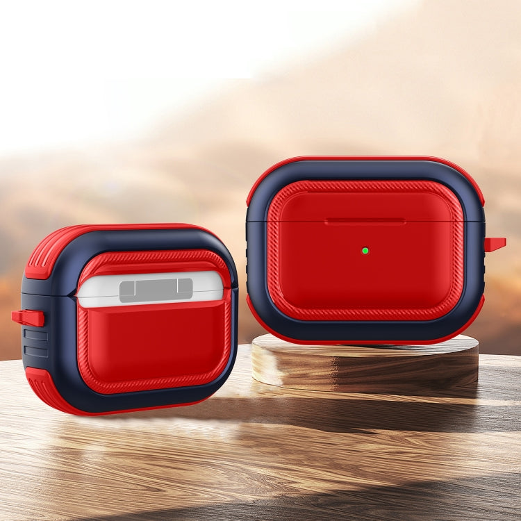 Wireless Earphones Shockproof TPU + PC Protective Case with Carabiner, For AirPods Pro