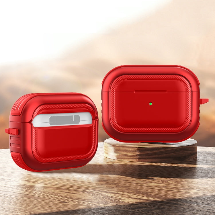 Wireless Earphones Shockproof TPU + PC Protective Case with Carabiner, For AirPods Pro