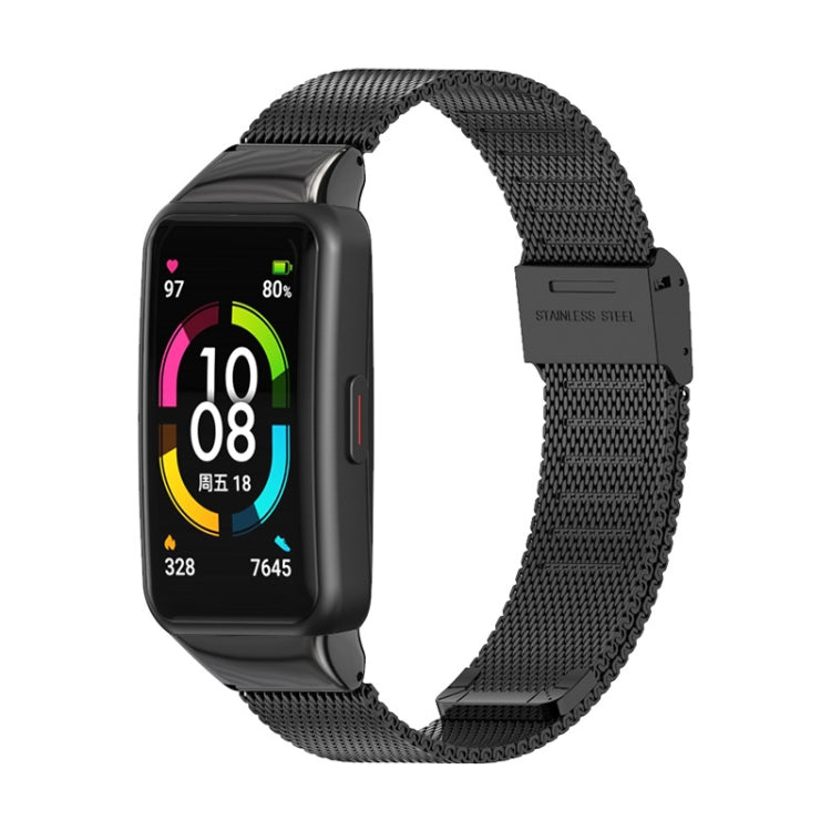 MIJOBS Milan Stainless Steel Replacement Strap Watchband, For Huawei Band 6 / Honor Band 6