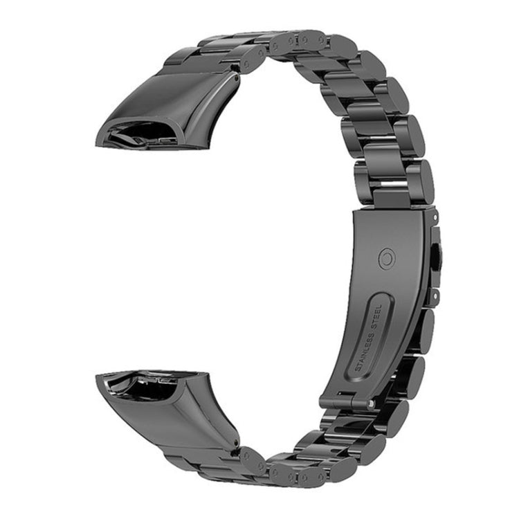 MIJOBS Three Strains Stainless Steel Metal Buckle Replacement Strap Watchband, For Huawei Band 6 / Honor Band 6