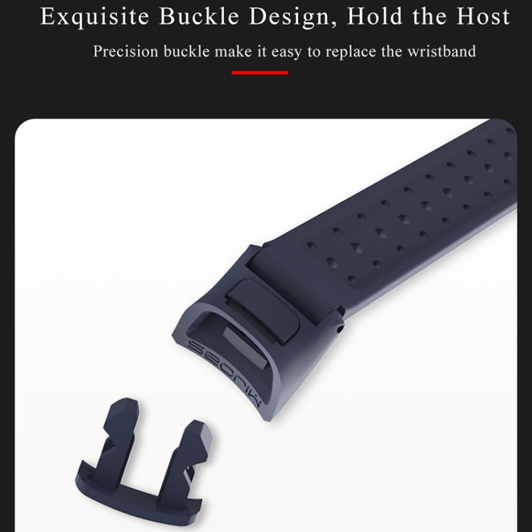 MIJOBS Breathable Silicone Replacement Strap Watchband with Hole, For Honor Band 4 / 5