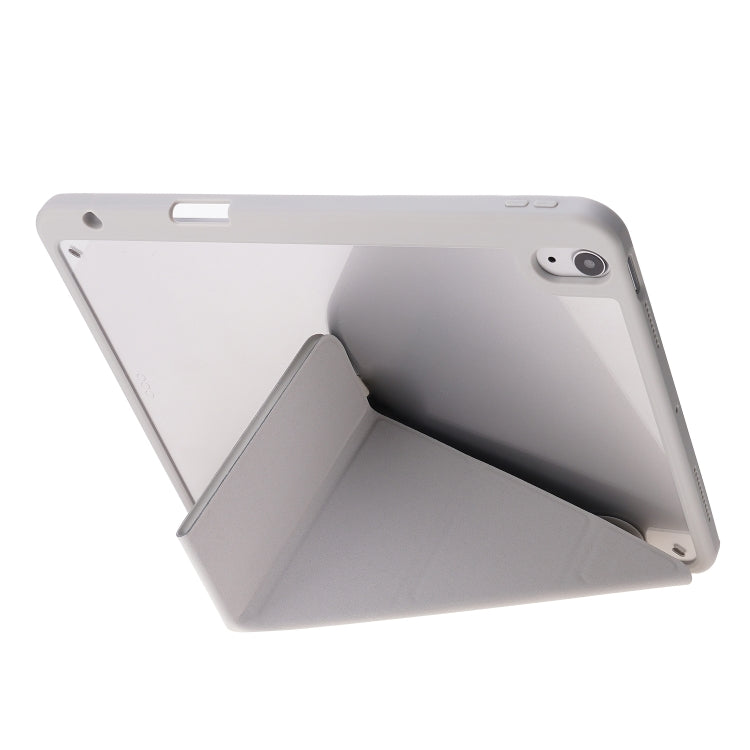 Deformation Transparent Acrylic Horizontal Flip PU Leather Case with Multi-folding Holder & Sleep / Wake-up Function & Pen Slot, For iPad Air 2022 / 2020 10.9, For iPad Pro 11.0 2021 / 2020 / 2018, For iPad 9.7 2017 / 2018 / Pro 9.7                    ...