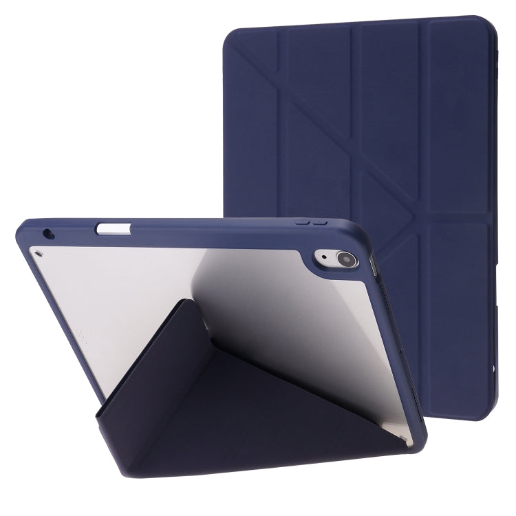 Deformation Transparent Acrylic Horizontal Flip PU Leather Case with Multi-folding Holder & Sleep / Wake-up Function & Pen Slot, For iPad Air 2022 / 2020 10.9, For iPad Pro 11.0 2021 / 2020 / 2018, For iPad 9.7 2017 / 2018 / Pro 9.7                    ...