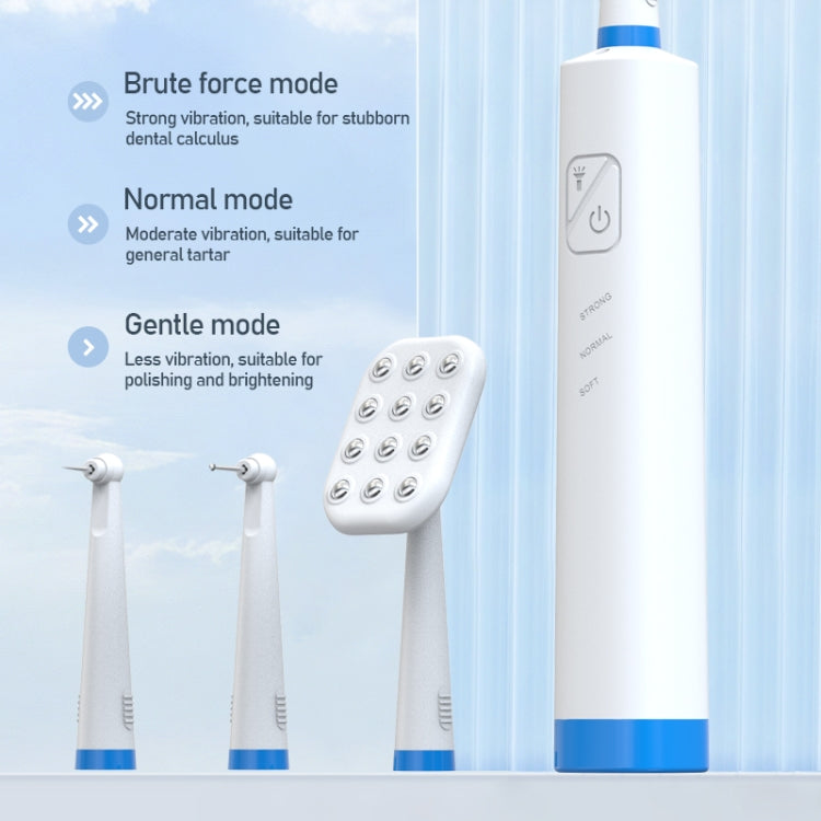 LSHOW YJK108 Multi-function Facial Cleansingand Teeth Cleaning Instrument with LED Auxiliary Light(White)