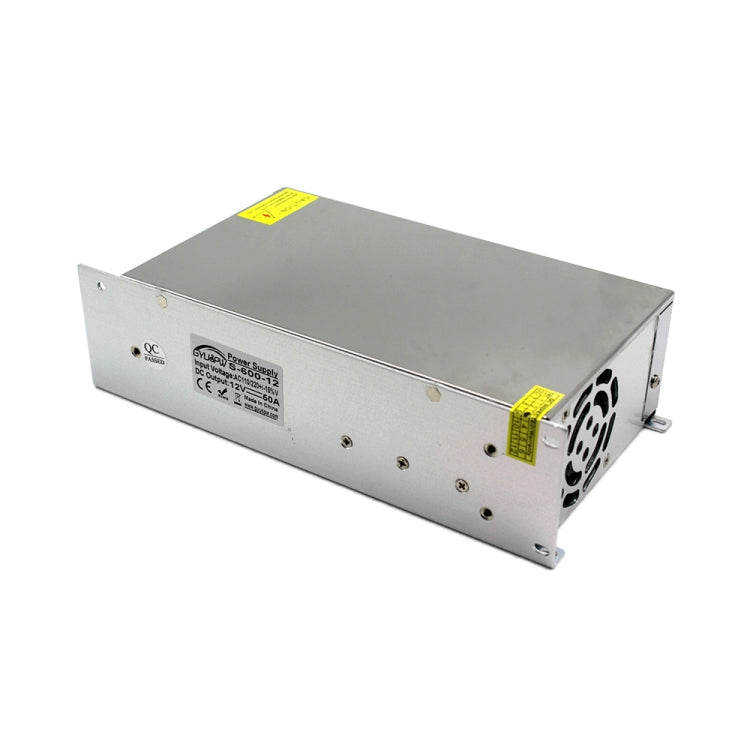 LED Light Bar Monitoring Security Display High-power Lamp Power Supply, Size: 245 x 125 x 65mm, S-600-12 DC12V 50A 600W, S-720-12 DC12V 60A 720W, S-800-12 DC12V 66.7A 800W, S-1000-12 DC12V 83.3A 1000W, S-1200-12 DC12V 100A 1200W, S-600-24 DC24V 25A 600...