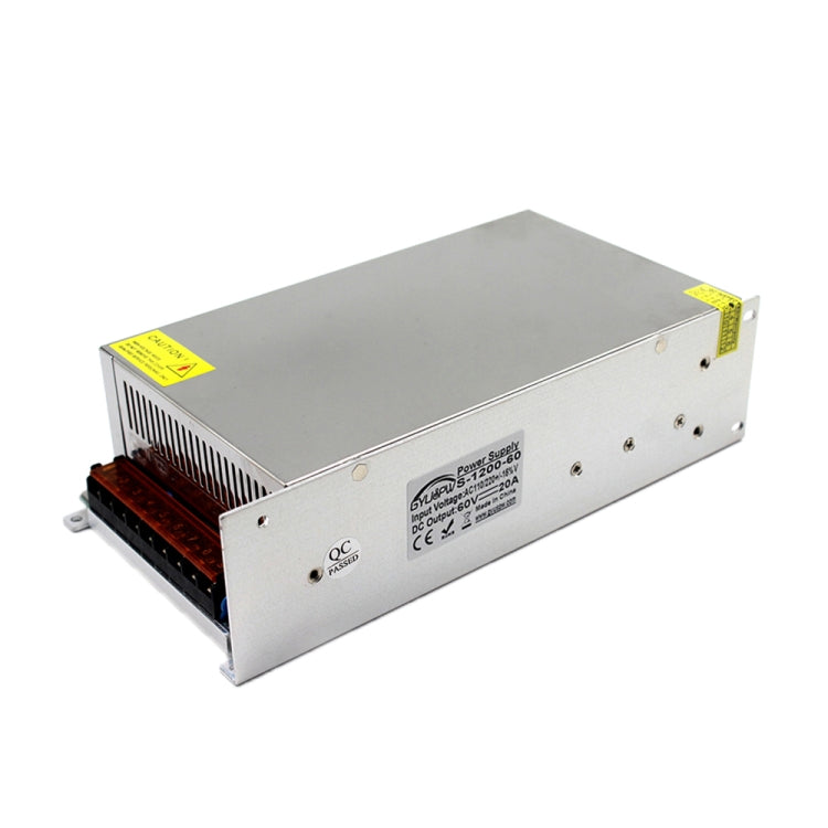 LED Light Bar Monitoring Security Display High-power Lamp Power Supply, Size: 245 x 125 x 65mm, S-600-12 DC12V 50A 600W, S-720-12 DC12V 60A 720W, S-800-12 DC12V 66.7A 800W, S-1000-12 DC12V 83.3A 1000W, S-1200-12 DC12V 100A 1200W, S-600-24 DC24V 25A 600...