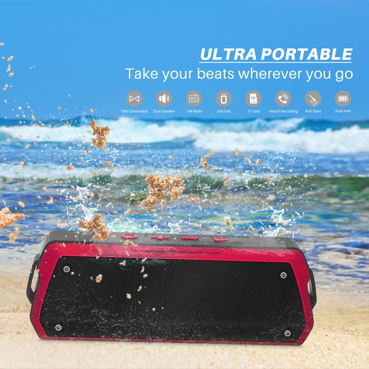 NewRixing NR-5000 IPX5 High Fidelity Bluetooth Speaker, Support Hands-free Call / TF Card / FM / U Disk