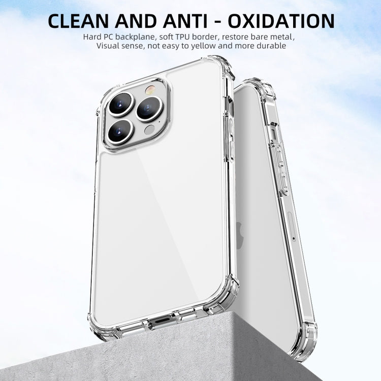 iPAKY Crystal Clear Series Transparent Shockproof TPU + PC Protective Case, For iPhone 13, For iPhone 13 Pro, For iPhone 13 Pro Max
