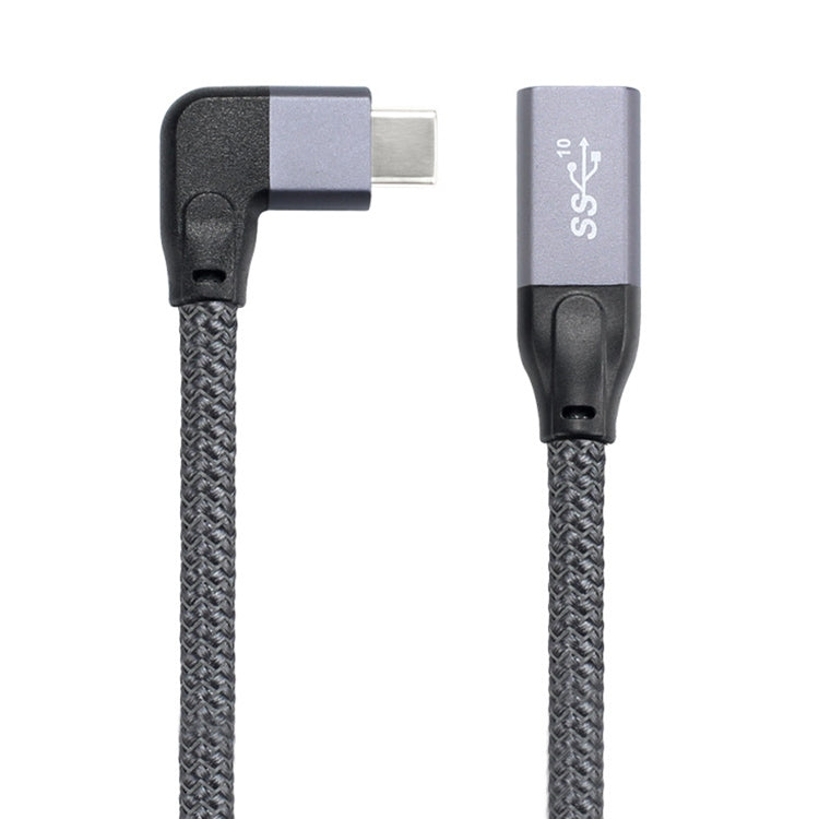 100W USB-C / Type-C Elbow Male to USB-C / Type-C Female Full-function Data Extension Cable, 0.2m, 0.5m, 1m, 1.5m