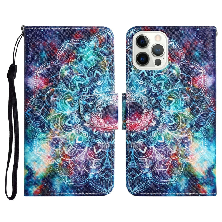 Painted Pattern Horizontal Flip Leather Case with Holder & Card Slot & Wallet, For iPhone 12 / 12 Pro
