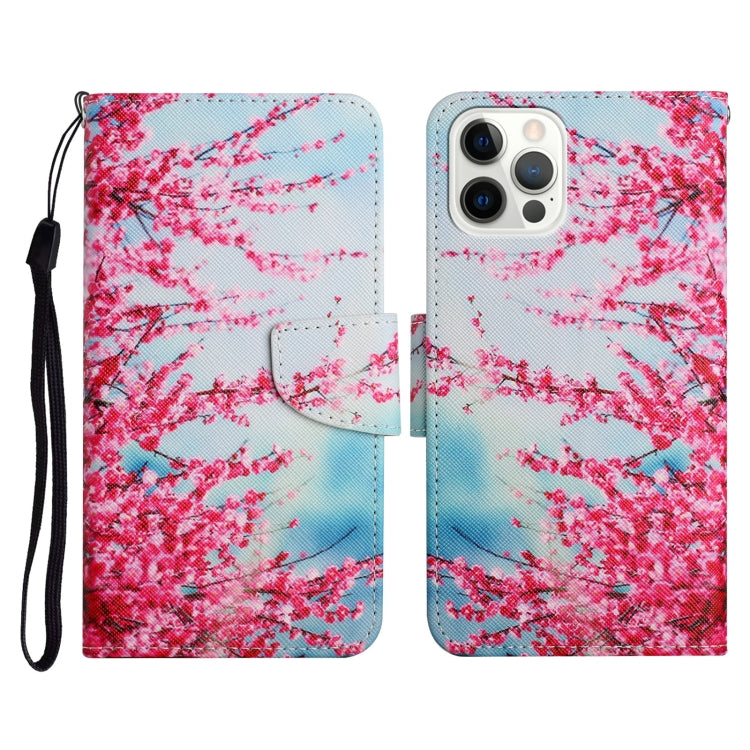 Painted Pattern Horizontal Flip Leather Case with Holder & Card Slot & Wallet, For iPhone 12 / 12 Pro