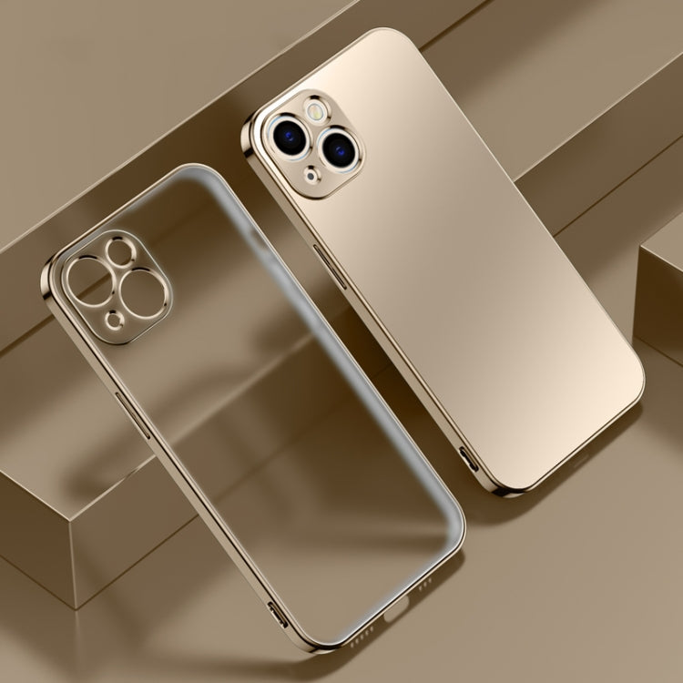 Electroplated Edge Frosted TPU Shockproof Case, For iPhone 13 mini, For iPhone 13, For iPhone 13 Pro