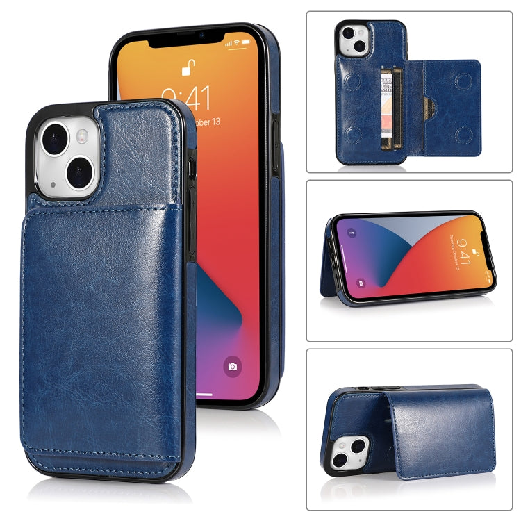 Shockproof PU + TPU Protective Case with Card Slots & Holder, For iPhone 13 mini, For iPhone 13, For iPhone 13 Pro, For iPhone 13 Pro Max