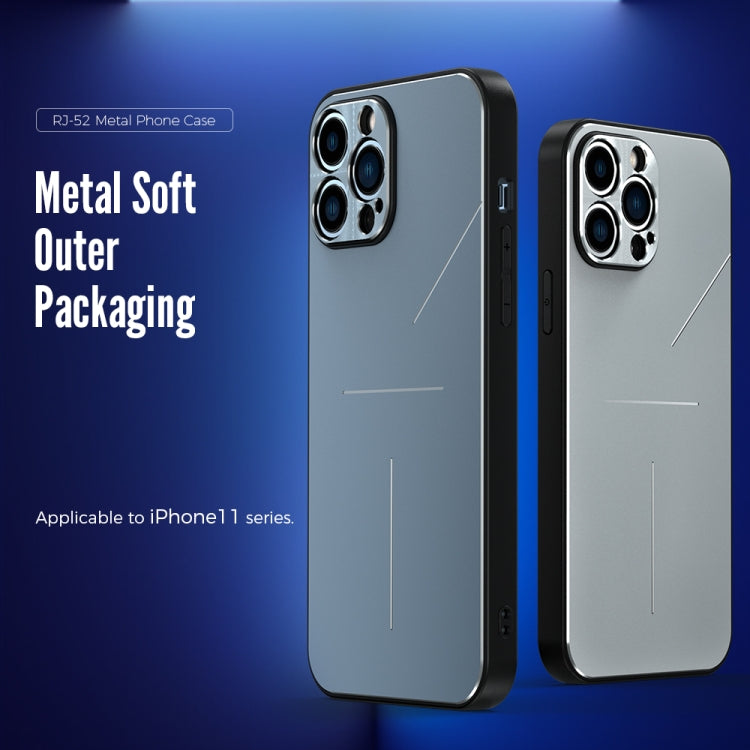 R-JUST RJ-52 3-Line Style Metal TPU Shockproof Protective Case, For iPhone 11 Pro Max
