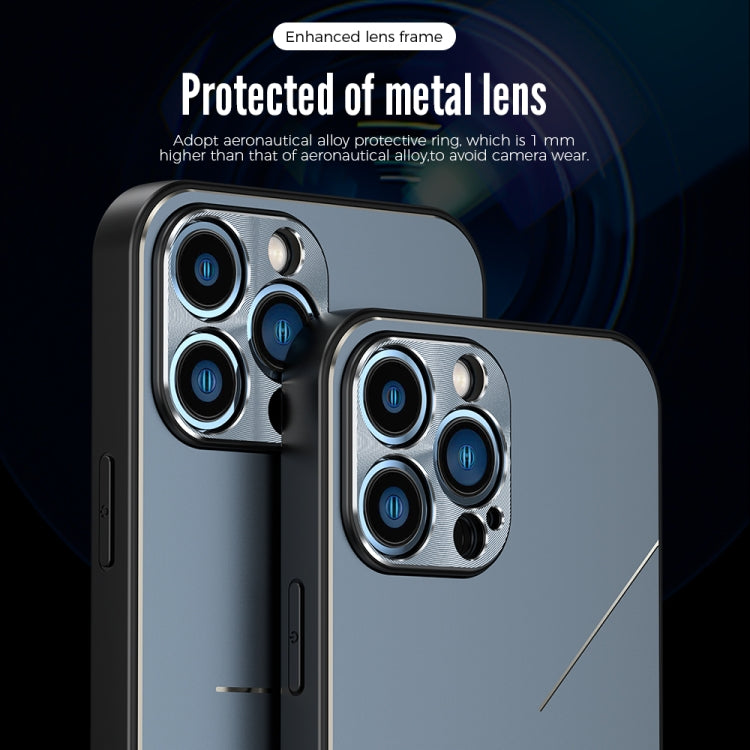 R-JUST RJ-52 3-Line Style Metal TPU Shockproof Protective Case, For iPhone 11 Pro Max