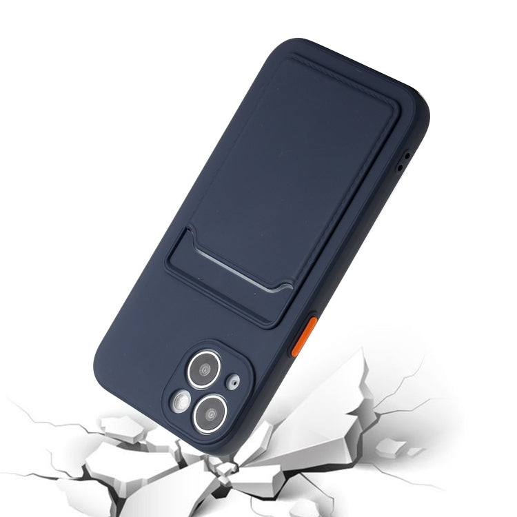 Card Slot Design Shockproof TPU Protective Case, For iPhone 13, For iPhone 13 mini
