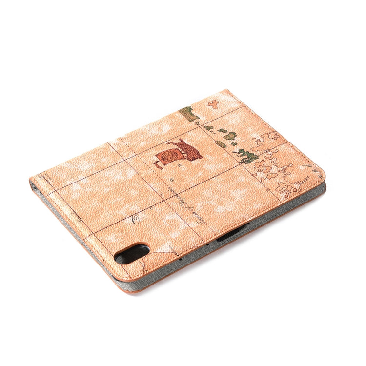 Map Pattern Leather Tablet Case, For iPad mini 6 / mini 2024