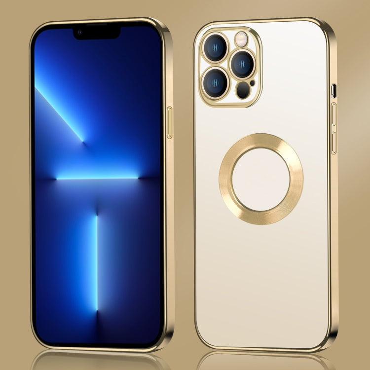 9D Electroplated Edge Metal Ring Clear PC + TPU Shockproof Case, For iPhone 13, For iPhone 13 Pro, For iPhone 13 Pro Max, For iPhone 12