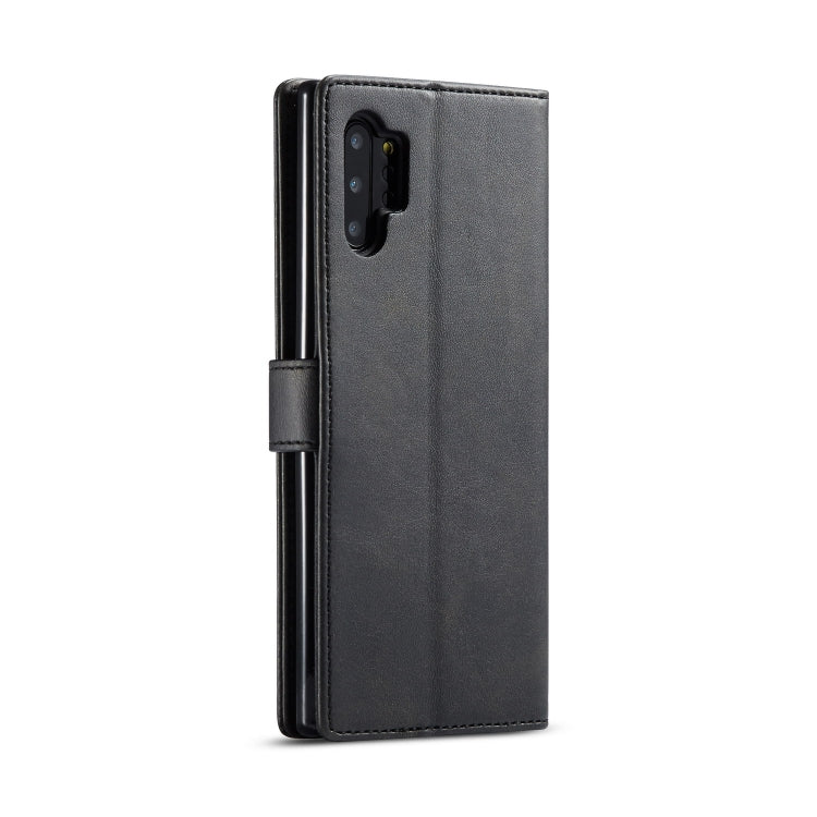 For Galaxy Note 10 Plus LC.IMEEKE Calf Texture Horizontal Flip Leather Case, with Holder & Card Slots & Wallet(Black)