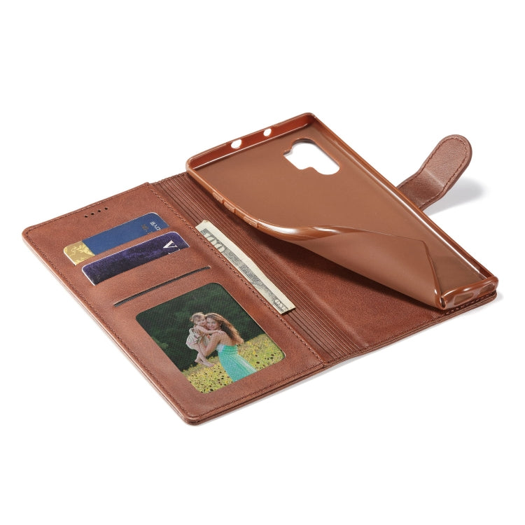 For Galaxy Note 10 Plus LC.IMEEKE Calf Texture Horizontal Flip Leather Case, with Holder & Card Slots & Wallet(Black)