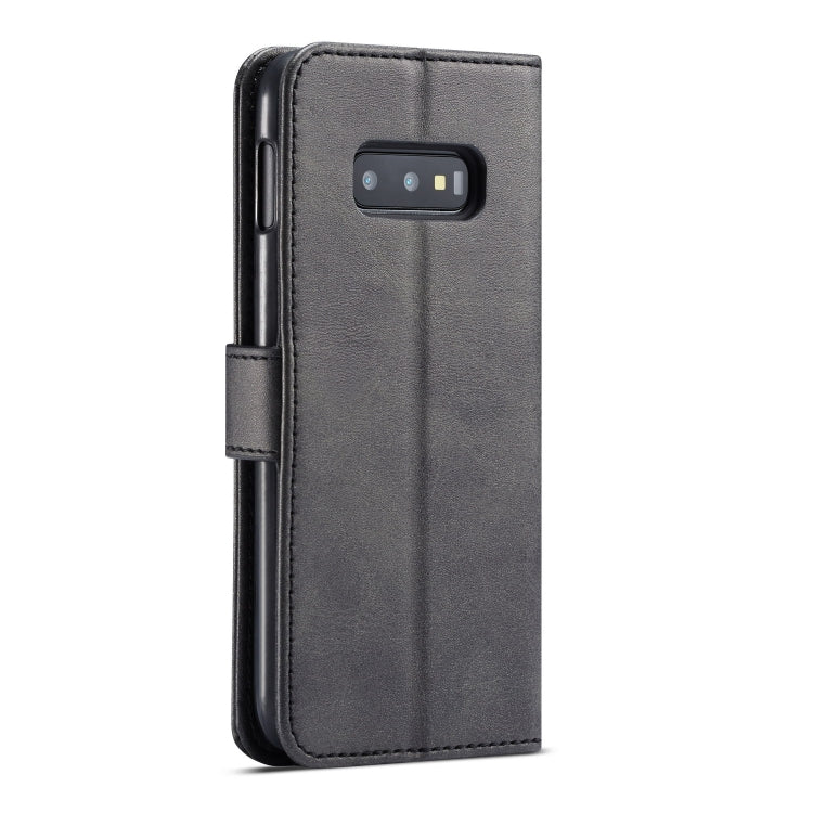For Galaxy S10e LC.IMEEKE Calf Texture Horizontal Flip Leather Case, with Holder & Card Slots & Wallet(Black)