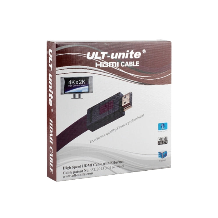 ULT-unite 4K Ultra HD Gold-plated HDMI to HDMI Flat Cable, 1m, 1.5m, 2m, 3m, 5m, 10m