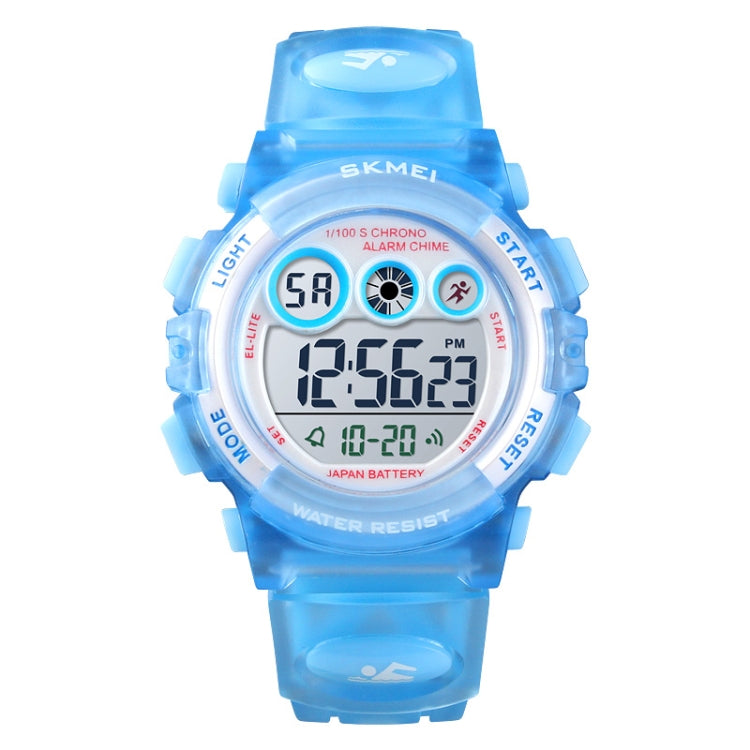 SKMEI 1451 LED Digital Stopwatch Chronograph Luminous Children Sports Electronic Watch, 1451(Transparent Rose Red), 1451(White Shell Blue Circle), 1451(Yellow Shell Blue Circle), 1451(Black Shell Blue Circle), 1451(Transparent Pink Blue)               ...