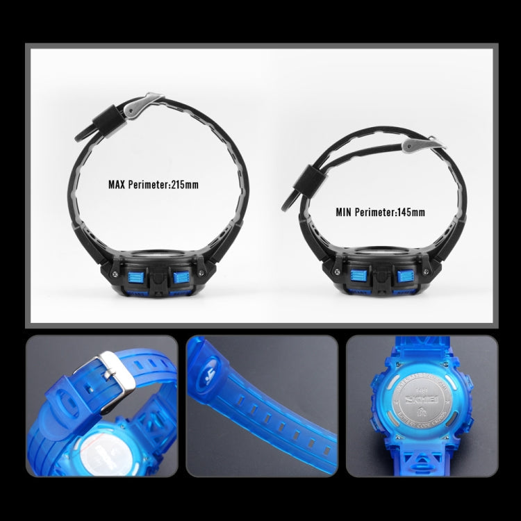 SKMEI 1451 LED Digital Stopwatch Chronograph Luminous Children Sports Electronic Watch, 1451(Transparent Rose Red), 1451(White Shell Blue Circle), 1451(Yellow Shell Blue Circle), 1451(Black Shell Blue Circle), 1451(Transparent Pink Blue)               ...