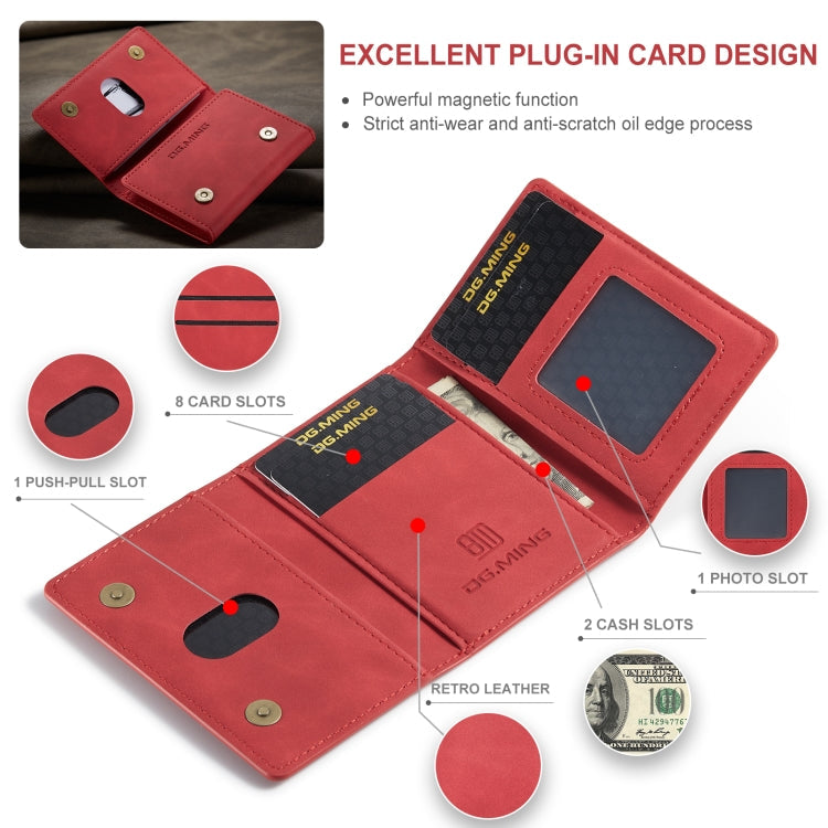DG.MING M2 Series 3-Fold Card Bag(Red)