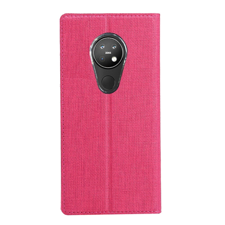 For Nokia 6.2 & 7.2 ViLi Shockproof TPU + PU Horizontal Flip Protective Case with Card Slot & Holder(Rose Red)