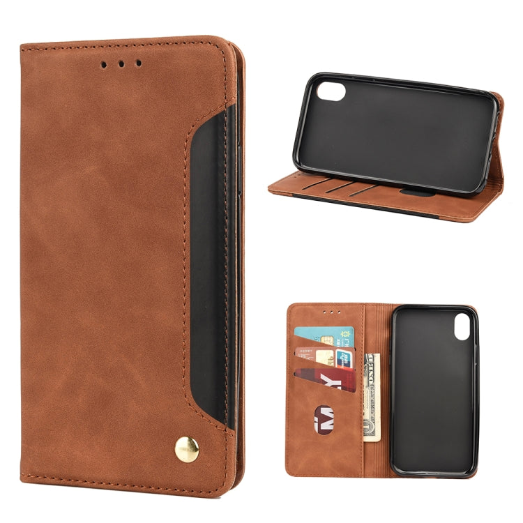 Skin Feel Splicing Leather Phone Case, For iPhone X / XS, For iPhone XR, For iPhone SE 2022 / SE 2020 / 8 / 7, For iPhone 8 Plus & 7 Plus