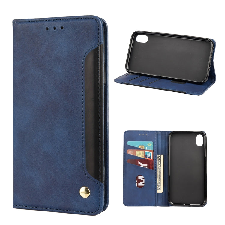 Skin Feel Splicing Leather Phone Case, For iPhone X / XS, For iPhone XR, For iPhone SE 2022 / SE 2020 / 8 / 7, For iPhone 8 Plus & 7 Plus