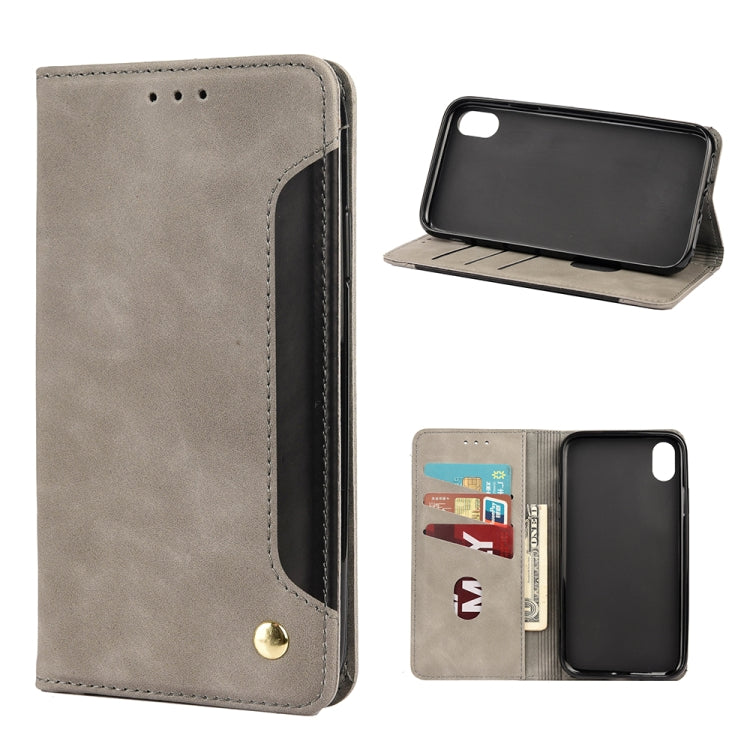 Skin Feel Splicing Leather Phone Case, For iPhone X / XS, For iPhone XR, For iPhone SE 2022 / SE 2020 / 8 / 7, For iPhone 8 Plus & 7 Plus