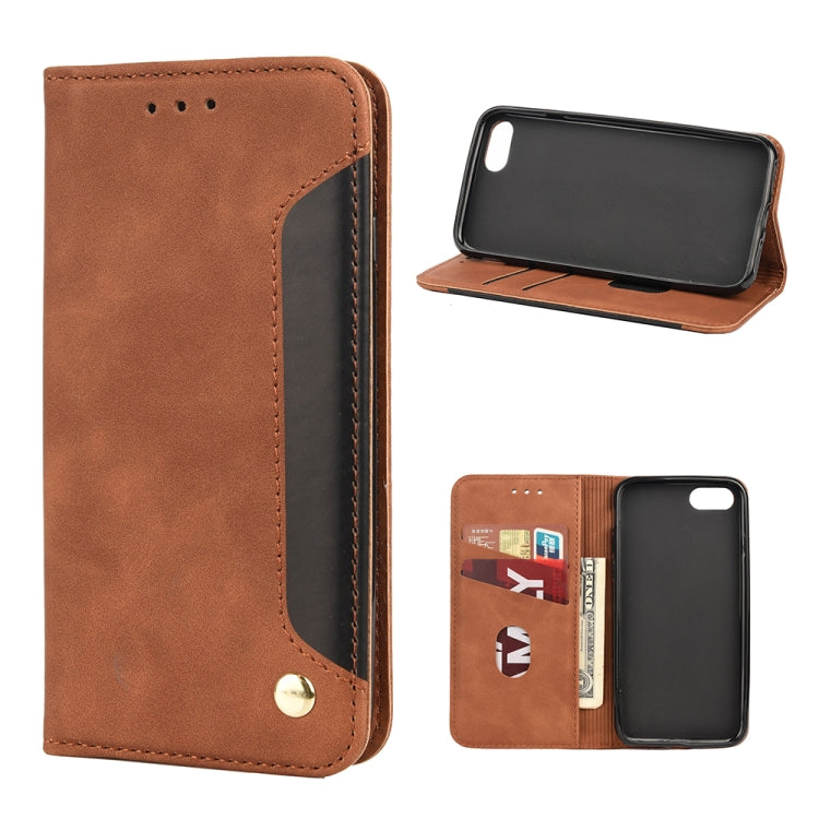 Skin Feel Splicing Leather Phone Case, For iPhone X / XS, For iPhone XR, For iPhone SE 2022 / SE 2020 / 8 / 7, For iPhone 8 Plus & 7 Plus