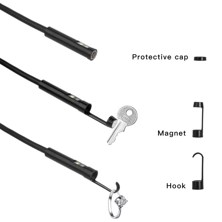 F300 8mm IP68 Watweproof HD Dual Cameras Digital Endoscope, 2m Hard Cable, 5m Hard Cable, 10m Hard Cable