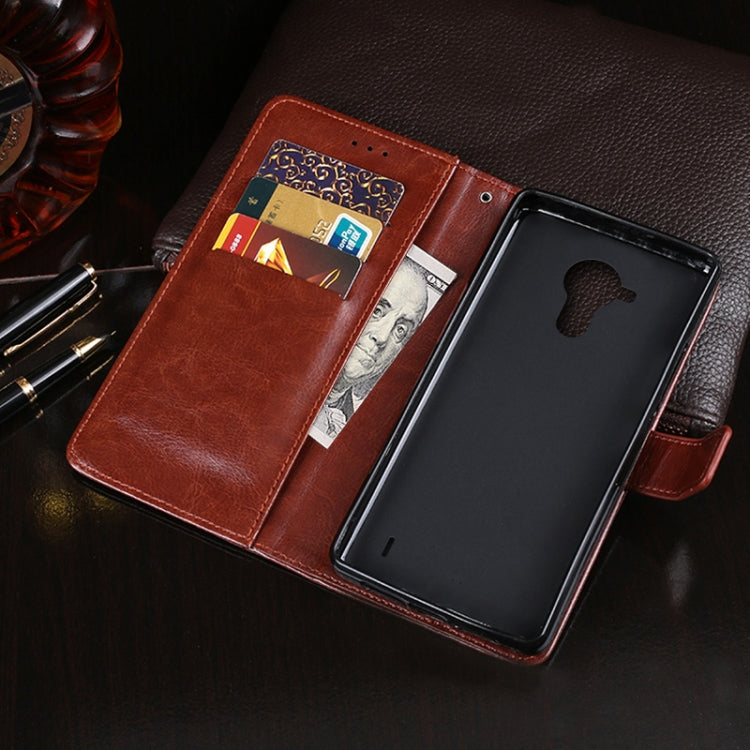 For Nokia C30 idewei Crazy Horse Texture Leather Phone Case with Holder & Card Slots & Wallet(Brown)
