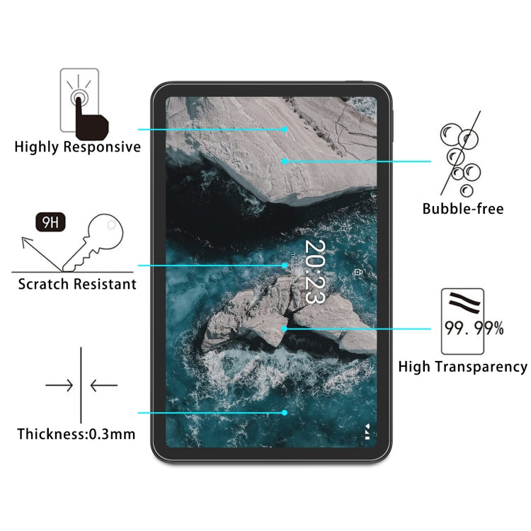 For Nokia T20 9H 2.5D Explosion-proof Tempered Tablet Glass Film