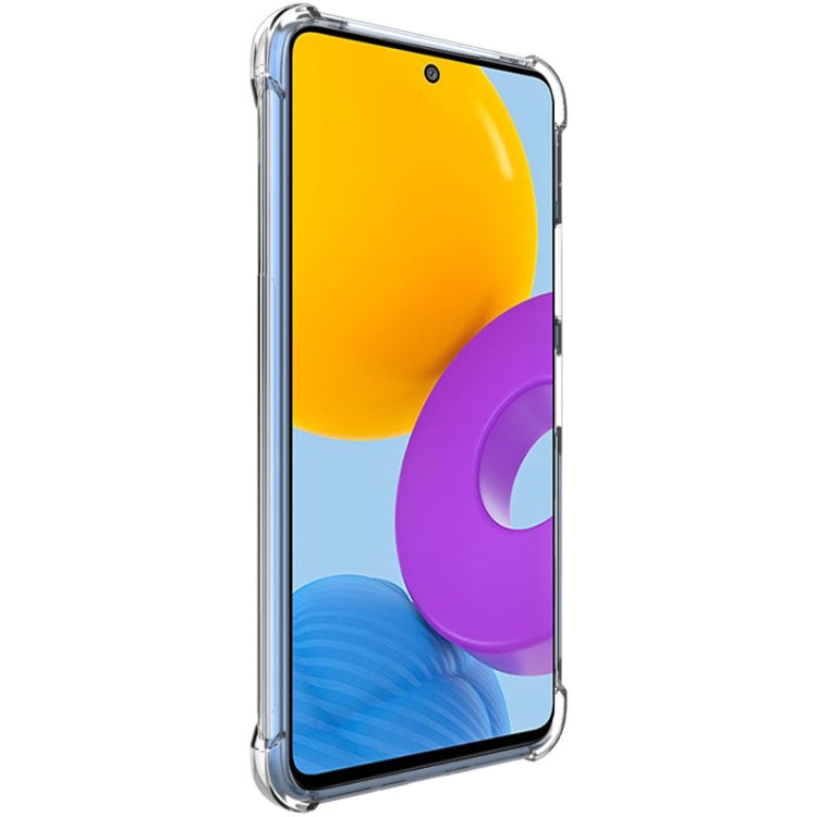 For Samsung Galaxy M52 5G imak All-inclusive Shockproof Airbag TPU Phone Case with Screen Protector(Transparent)
