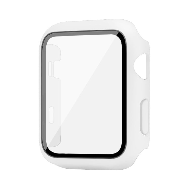 IMAK Shockproof PC Protective Case with Tempered Glass Film For Apple Watch Series 3 & 2 & 1 42mm(White)
