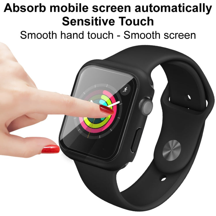 IMAK Shockproof PC Protective Case with Tempered Glass Film For Apple Watch Series 3 & 2 & 1 42mm(White)