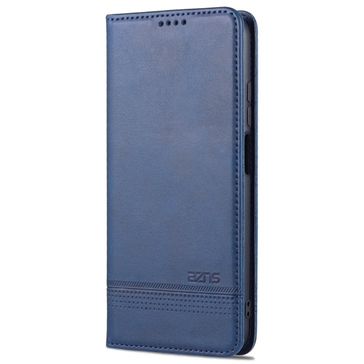 For Xiaomi Redmi Note 11 Pro / Note 11 Pro+ AZNS Magnetic Calf Texture Horizontal Flip Leather Phone Case(Dark Blue)