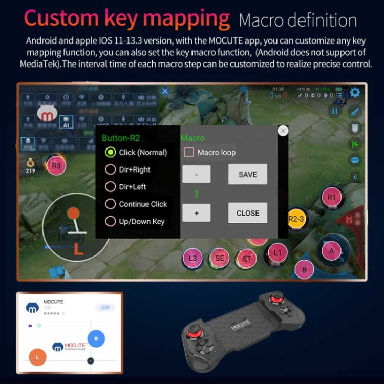 MOCUTE 060 Stretchable Bluetooth Gamepad for Android & iOS