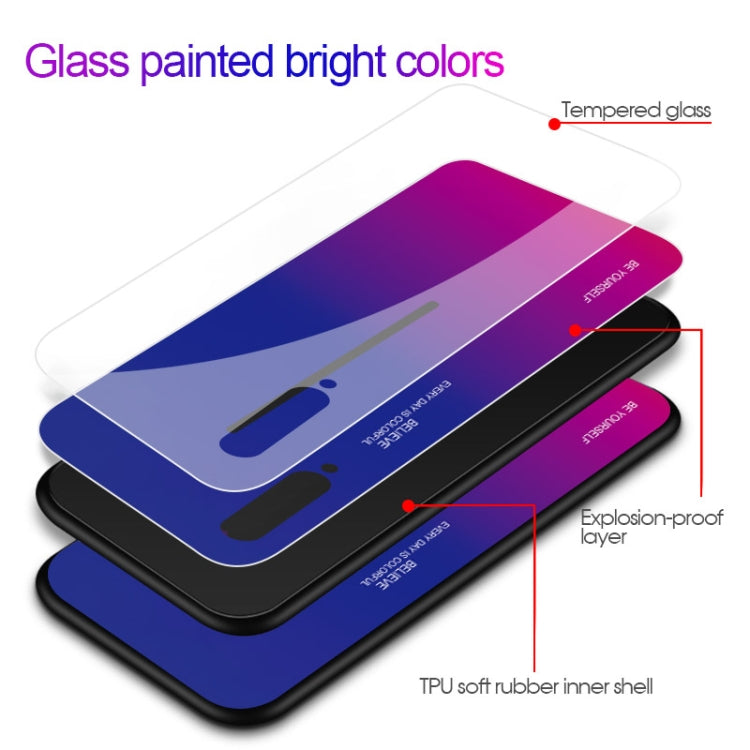 Gradient Color Glass Case, For Vivo IQOO, For VIVO V15 Pro, For VIVO X27