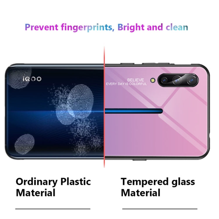 Gradient Color Glass Case, For Vivo IQOO, For VIVO V15 Pro, For VIVO X27