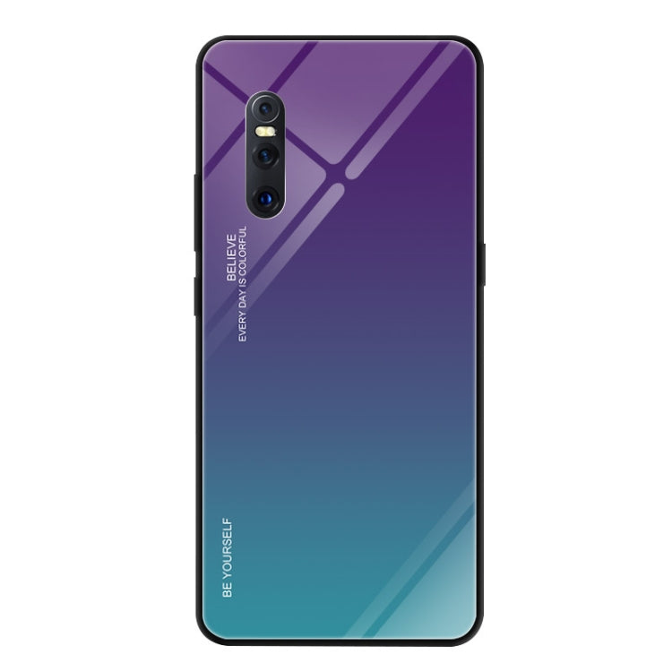 Gradient Color Glass Case, For Vivo IQOO, For VIVO V15 Pro, For VIVO X27